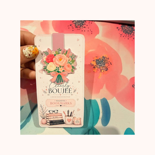 Blushing Bookish Bouquet Magnetic Bookmark by Clearly Boujee