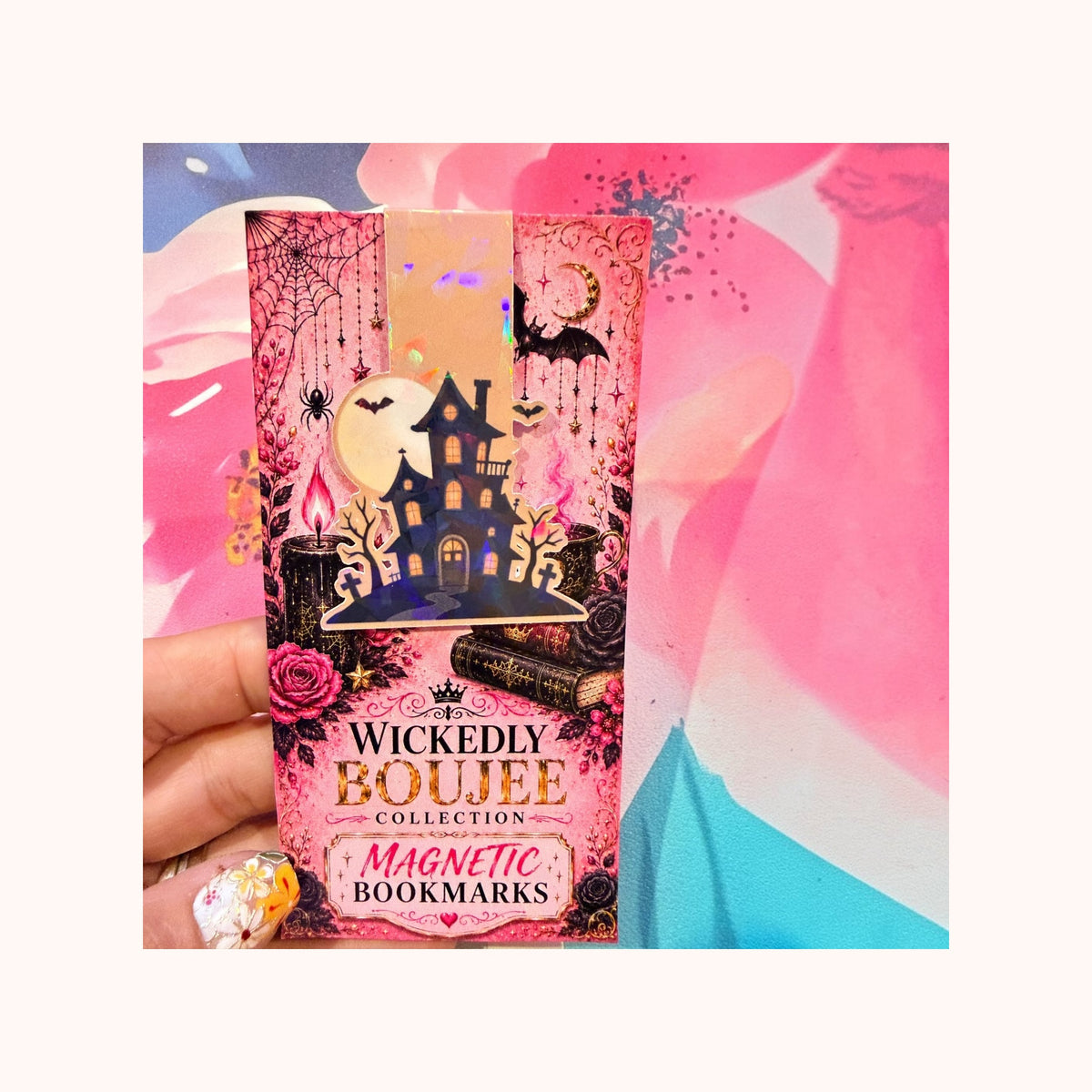 Haunted House Moonlight Magnetic Bookmark by Clearly Boujee