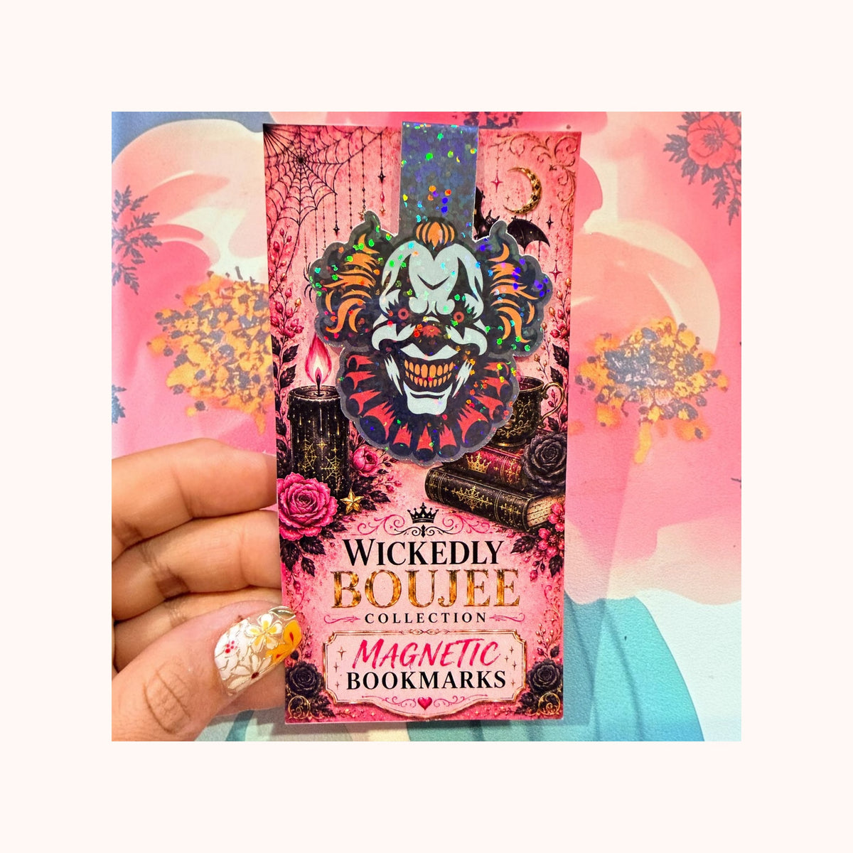 Sinister Clown Magnetic Bookmark by Clearly Boujee